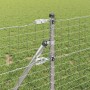 Reja con postes Plateado 0.4 x 50 m Acero
