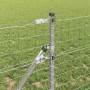 Reja con postes Plateado 0.4 x 50 m Acero