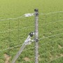 Reja con postes Plateado 0.4 x 50 m Acero