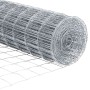 Reja con postes Plateado 0.4 x 50 m Acero