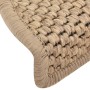 Selbstklebende Sisal-Treppenmatte 15 Stück Sand 56x17x3 cm von vidaXL, Treppenmatten - Ref: Foro24-326867, Preis: 85,57 €, Ra...
