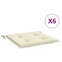 Cojines de silla de jardín 6 uds tela Oxford crema 40x40x3 cm by vidaXL, Cushions for chairs and sofas - Ref: Foro24-314007, ...