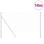 Reja con postes Plateado 1.4 x 10 m Acero