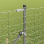 Reja con postes Plateado 1.4 x 10 m Acero