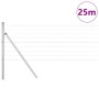 Reja con postes Plateado 0.6 x 25 m Acero
