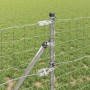 Reja con postes Plateado 0.6 x 25 m Acero