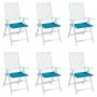 Gartenstuhlkissen, 6 Stück, blauer Oxford-Stoff, 40 x 40 x 3 cm von vidaXL, Kissen für Stühle und Sofas - Ref: Foro24-314011,...