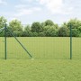 Reja con postes Verde 1 x 10 m Acero