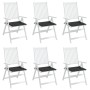 Cojines de silla de jardín 6 uds tela Oxford negro 40x40x3 cm by vidaXL, Cushions for chairs and sofas - Ref: Foro24-314017, ...