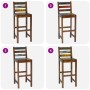 Taburetes de cocina 2 unidades madera maciza reciclada