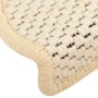 Selbstklebende Sisal-Stufenmatte 15 Stück creme 65x21x4 cm von vidaXL, Treppenmatten - Ref: Foro24-326881, Preis: 109,90 €, R...