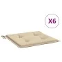 Gartenstuhlkissen 6 Stück beiges Oxford-Gewebe 50x50x3 cm von vidaXL, Kissen für Stühle und Sofas - Ref: Foro24-314045, Preis...