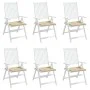 Gartenstuhlkissen 6 Stück beiges Oxford-Gewebe 50x50x3 cm von vidaXL, Kissen für Stühle und Sofas - Ref: Foro24-314045, Preis...