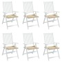 Gartenstuhlkissen 6 Stück beiges Oxford-Gewebe 50x50x3 cm von vidaXL, Kissen für Stühle und Sofas - Ref: Foro24-314045, Preis...