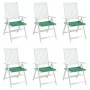 Gartenstuhlkissen, 6 Stück, grüner Oxford-Stoff, 50 x 50 x 3 cm von vidaXL, Kissen für Stühle und Sofas - Ref: Foro24-314049,...