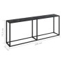 Mesa consola vidrio templado negro 200x35x75,5 cm de vidaXL, Mesas auxiliares - Ref: Foro24-331687, Precio: 100,66 €, Descuen...