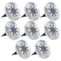 Lámparas solares de suelo 8 unidades luces LED blanco de vidaXL, Iluminación de exterior - Ref: Foro24-44416, Precio: 41,42 €...