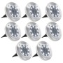 Solar-Stehlampen, 8 Einheiten, weiße LED-Leuchten von vidaXL, Außenbeleuchtung - Ref: Foro24-44416, Preis: 36,49 €, Rabatt: %