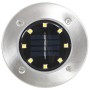 Solar-Stehlampen, 8 Einheiten, weiße LED-Leuchten von vidaXL, Außenbeleuchtung - Ref: Foro24-44416, Preis: 36,49 €, Rabatt: %