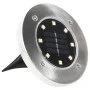 Lámparas solares de suelo 8 unidades luces LED blanco de vidaXL, Iluminación de exterior - Ref: Foro24-44416, Precio: 41,42 €...
