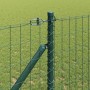 Reja con postes Verde 1 x 10 m Acero