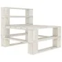 Central pallet sofa for white wood garden by vidaXL, garden benches - Ref: Foro24-49334, Price: 40,35 €, Discount: %