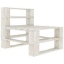 Zentrales Palettensofa für den Garten aus weißem Holz von vidaXL, Gartenbänke - Ref: Foro24-49334, Preis: 55,96 €, Rabatt: %
