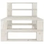 Central pallet sofa for white wood garden by vidaXL, garden benches - Ref: Foro24-49334, Price: 40,35 €, Discount: %