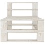 Sofá central de palés para jardín madera blanco de vidaXL, Bancos de jardín - Ref: Foro24-49334, Precio: 55,96 €, Descuento: %
