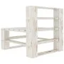 Central pallet sofa for white wood garden by vidaXL, garden benches - Ref: Foro24-49334, Price: 40,35 €, Discount: %