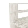 Central pallet sofa for white wood garden by vidaXL, garden benches - Ref: Foro24-49334, Price: 40,35 €, Discount: %