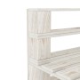 Sofá central de palés para jardín madera blanco de vidaXL, Bancos de jardín - Ref: Foro24-49334, Precio: 55,96 €, Descuento: %