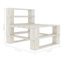Sofá central de palés para jardín madera blanco de vidaXL, Bancos de jardín - Ref: Foro24-49334, Precio: 55,89 €