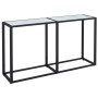 Mesa consola vidrio templado blanco mármol 140x35x75,5cm de vidaXL, Mesas auxiliares - Ref: Foro24-331676, Precio: 77,80 €