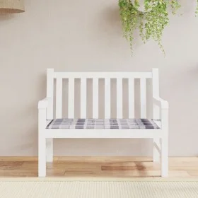 Gray checkered Oxford fabric garden bench cushion 120x50x3 cm by vidaXL, Cushions for chairs and sofas - Ref: Foro24-314085, ...