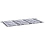 Grau kariertes Gartenbankkissen aus Oxford-Stoff, 120 x 50 x 3 cm von vidaXL, Kissen für Stühle und Sofas - Ref: Foro24-31408...