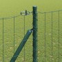 Reja con postes Verde 1.5 x 10 m Acero