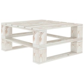 Mesa de palés para jardín madera blanco