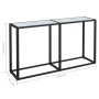White marble tempered glass console table 140x35x75.5cm by vidaXL, Side tables - Ref: Foro24-331676, Price: 77,80 €, Discount: %