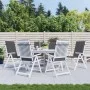 Gartenstuhlkissen mit hoher Rückenlehne, 6 Stück, grauer Stoff, 120x50x3 cm. von vidaXL, Kissen für Stühle und Sofas - Ref: F...