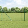 Reja con postes Verde 1 x 10 m Acero