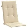 High back garden chair cushion 6 pcs beige fabric 120x50x3cm by vidaXL, Cushions for chairs and sofas - Ref: Foro24-314107, P...
