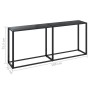 Black tempered glass console table 180x35x75.5 cm by vidaXL, Side tables - Ref: Foro24-331683, Price: 100,65 €, Discount: %