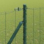 Reja con postes Verde 1.5 x 10 m Acero