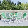 Gartenstuhlkissen mit hoher Rückenlehne, 6 Stück, grüner Stoff, 120 x 50 x 3 cm von vidaXL, Kissen für Stühle und Sofas - Ref...
