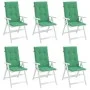High back garden chair cushion 6 pcs green fabric 120x50x3cm by vidaXL, Cushions for chairs and sofas - Ref: Foro24-314109, P...