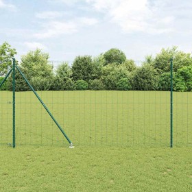 Reja con postes Verde 1.6 x 10 m Acero