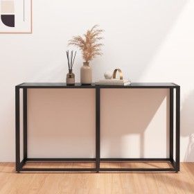 Black tempered glass console table 140x35x75.5cm by vidaXL, Side tables - Ref: Foro24-331675, Price: 73,58 €, Discount: %