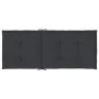 Cojín silla de jardín respaldo alto 6 uds tela negro 120x50x3cm de vidaXL, Cojines para sillas y sofás - Ref: Foro24-314111, ...