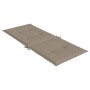 Cojín silla de jardín respaldo alto 6 uds tela taupé 120x50x3cm by vidaXL, Cushions for chairs and sofas - Ref: Foro24-314112...